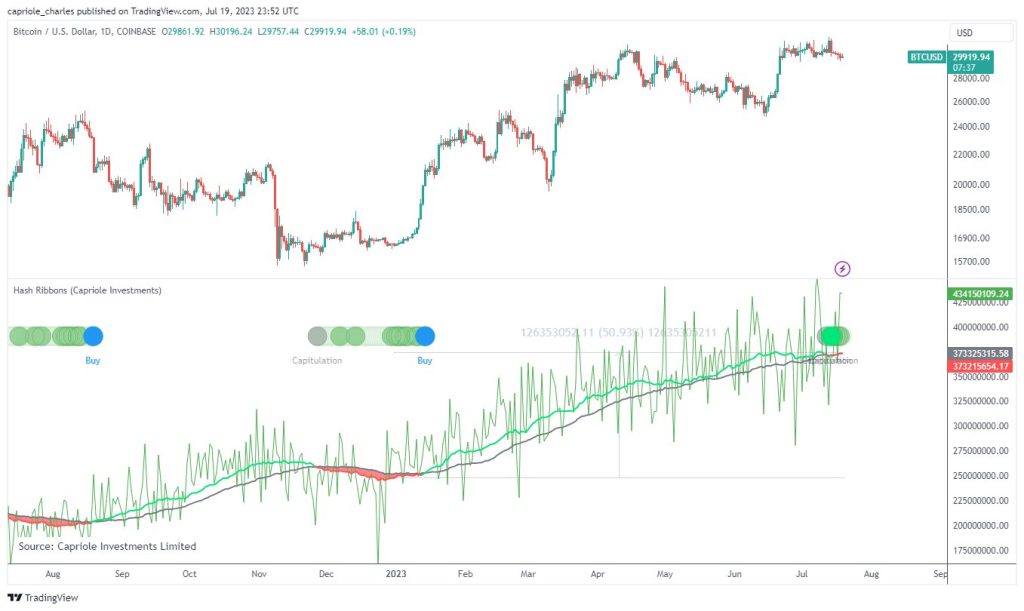 Bitcoin Hash Ribbons Capitulation Triggers Cautionary Outlook