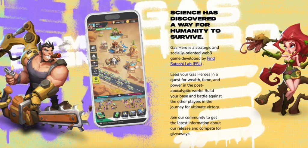STEPN operator Find Satoshi Lab launches Web3 game “Gas Hero”