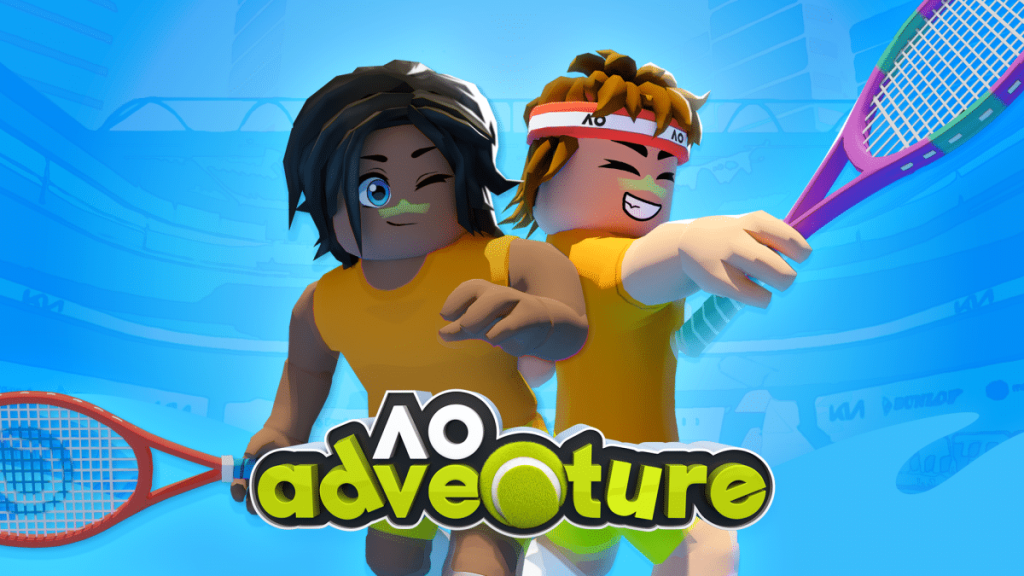 The Australian Open Launches An Experience in Roblox image of two humanoid tennis players in the Australian Open Roblox game