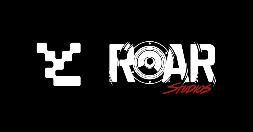 logos of Yuga Labs and Roar studios
