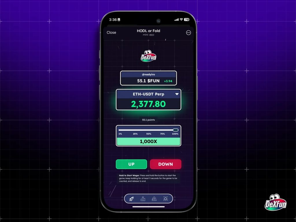 DeXFun launches Telegram perp mini-game allowing users to earn FUN points